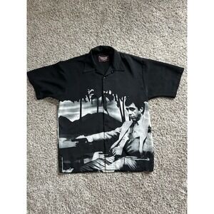 Vintage 90's Dragonfly Men's SCARFACE "Mel" Short Sleeve Shirt Large Black